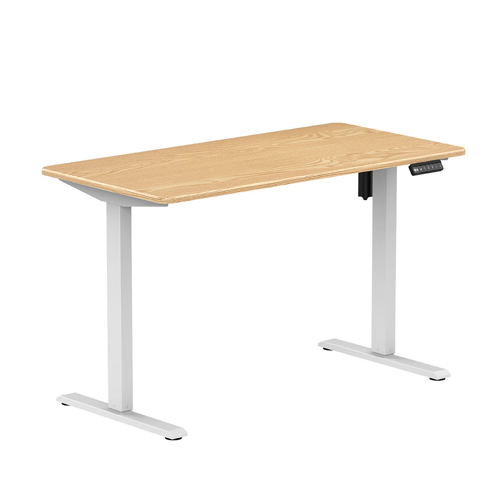 Intelligence Electric Single Motor Sit Stand up Computer Gaming Desk White Frame Adjustable Height Desk Frame for Office Table