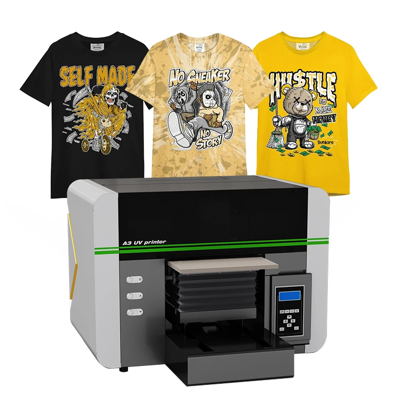 uv dtf Printer A3 Small XP600 printing logo gift back of the machine flat cloth textile shirt T-shirt printing machine
