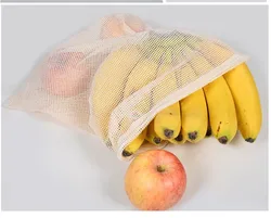 Reusable organic cotton mesh bag with Multi-function shopping bag