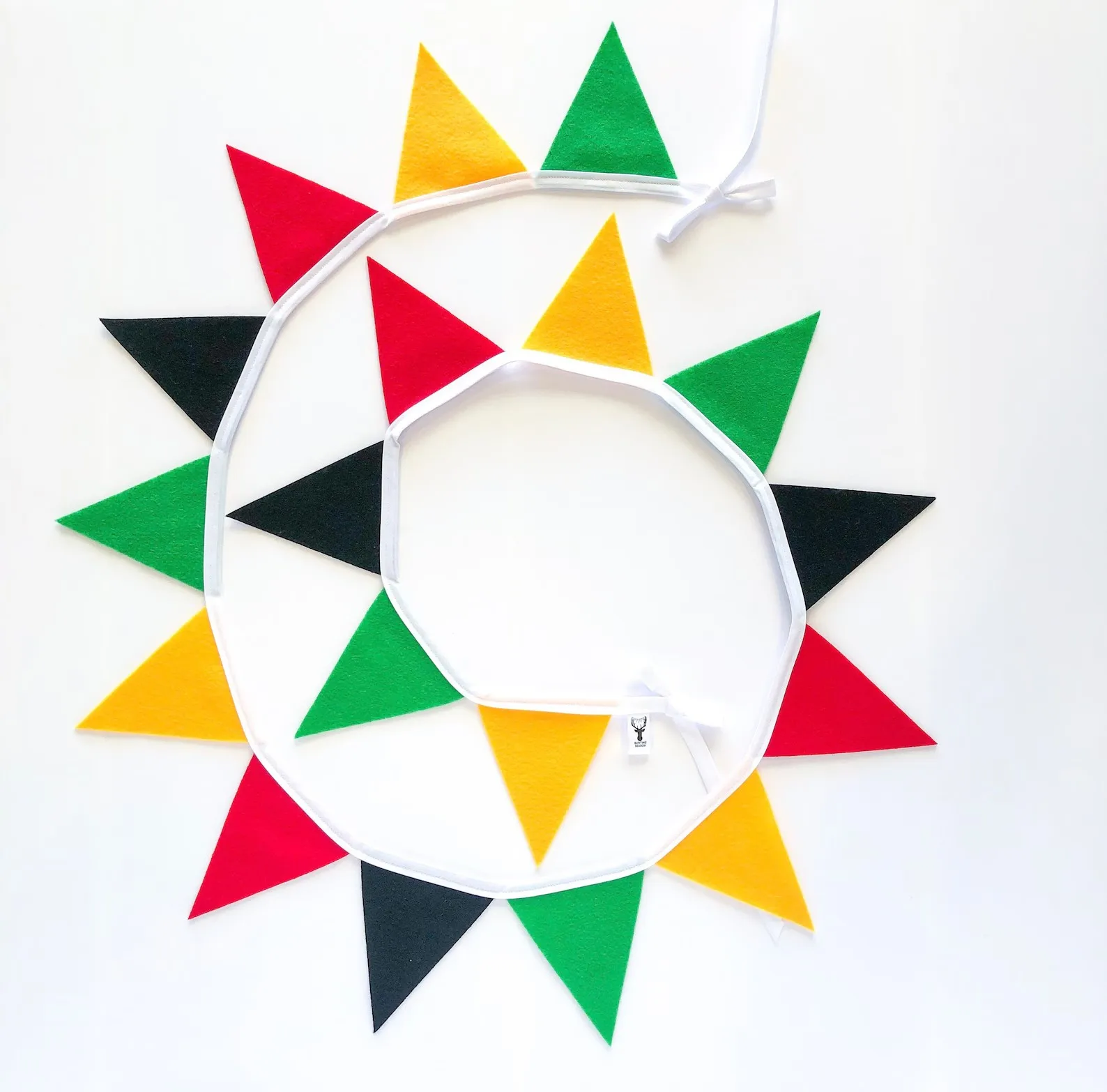 Reggae Party One Love Felt Bunting Banner Rasta Garland Jamaican Flag Pride Rastafarian Felt Flag