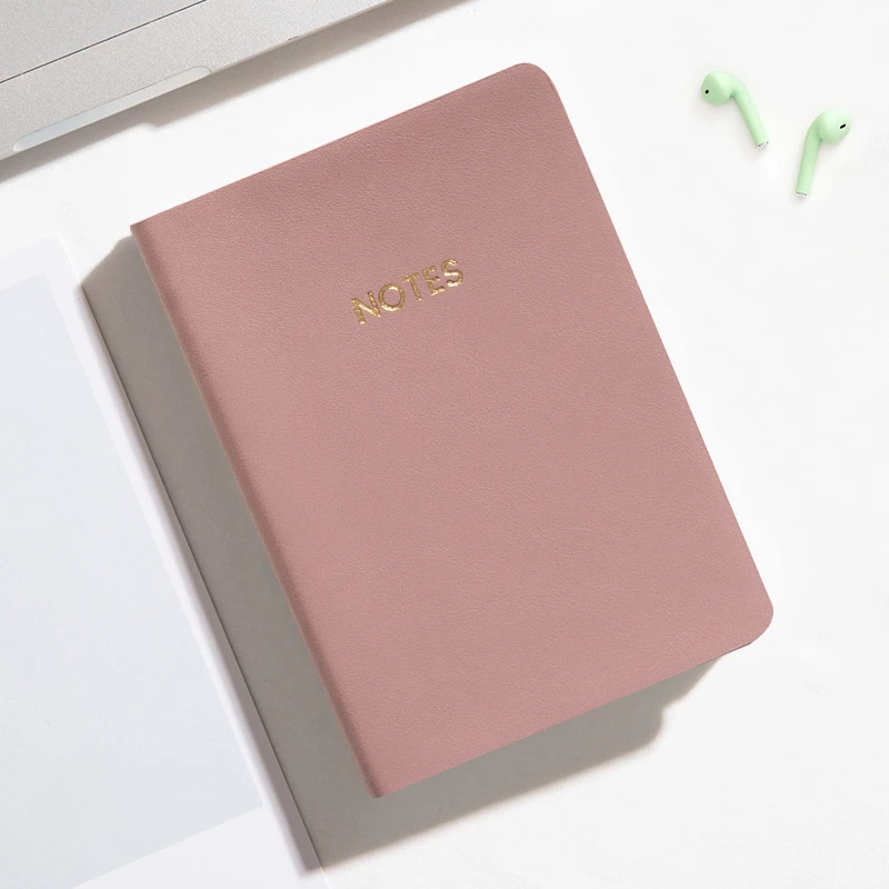 LABON A5/B6 Morandi Color Notebook Concise Style Light Colors Lined Page Blank Page Notepad Cute Stationery School