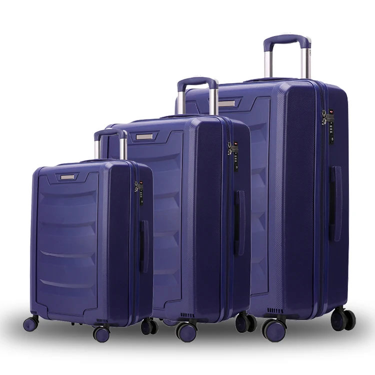 New Type Wholesale OEM/ODM Trolley Bag 3 pcs Airplane Hard Shell Cheap Travel PP Luggage Set