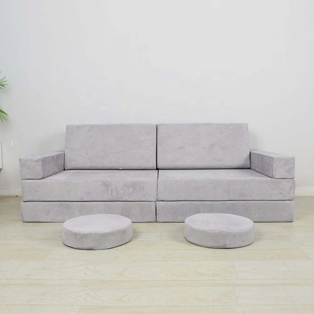 Factory Kids Creativity Soft Printing Sofa Safety Building Blocks Kids Play Couch Foam/