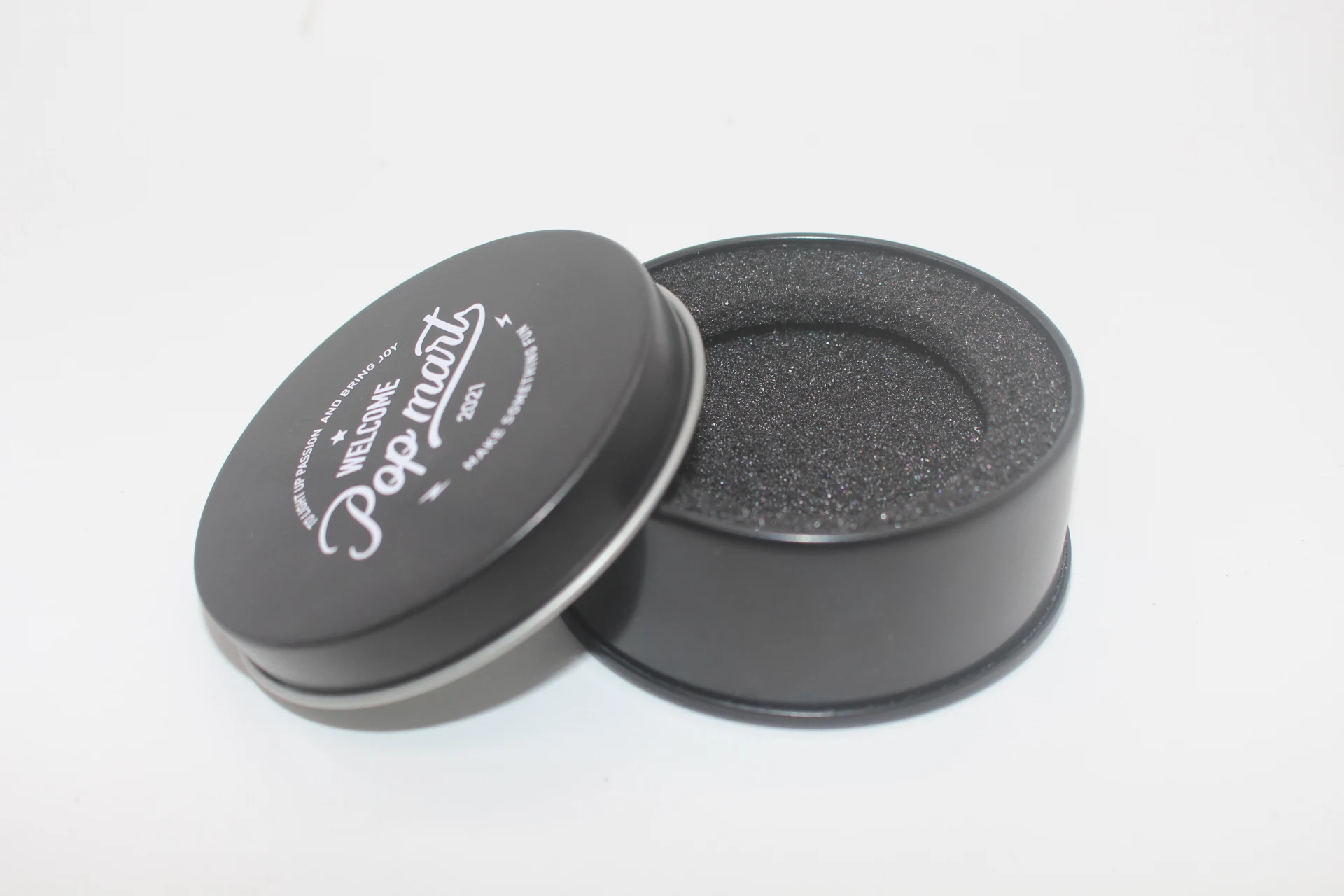 round candle can white cake tin box gift Herb Canister Lip Balm Tin Tea Caddy cookie
