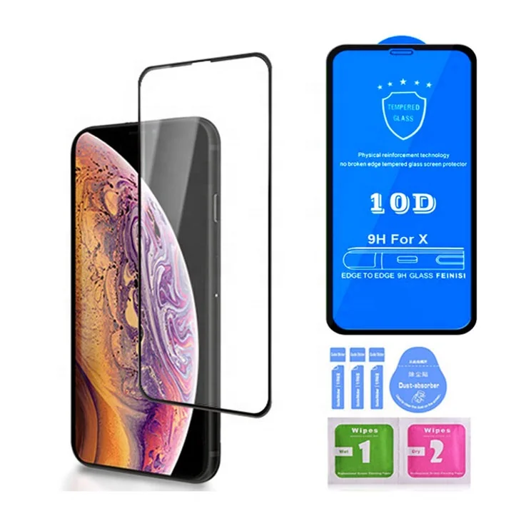 Leadingplus Premium 10D 9H Full Cover Tempered Glass Silk Screen Protector For iPhone 11 12 13 14 Pro Max Mini XR XS Max 8 Plus