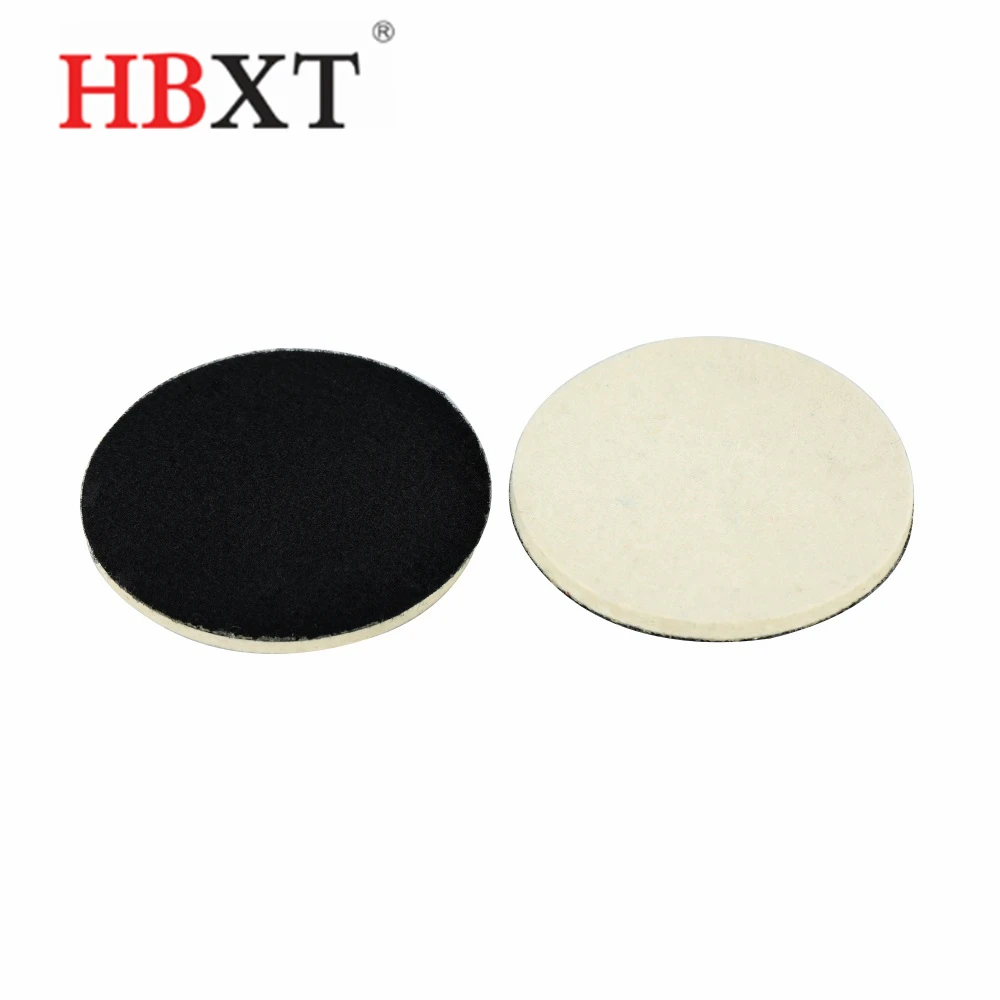 5 Inch (125mm) Wool Felt Polishing Pad Hook and Loop Compressed Wool Wheel Buffing Pad for Car & Boat Polishing, Waxing, Sealing