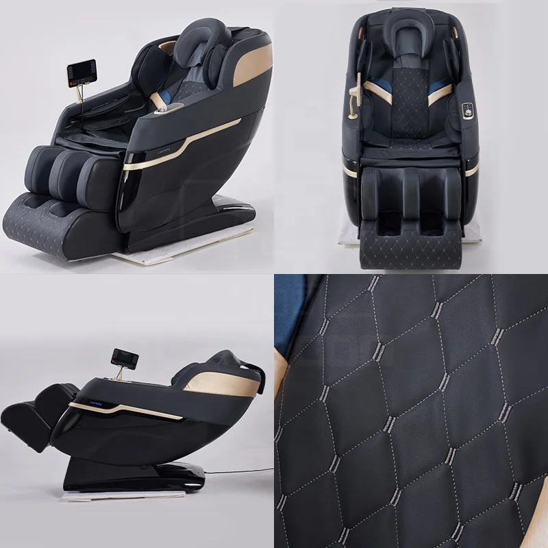 Leercon 2023 brand new design sl track 4D full body zero gravity lay flat massage chair compact massager