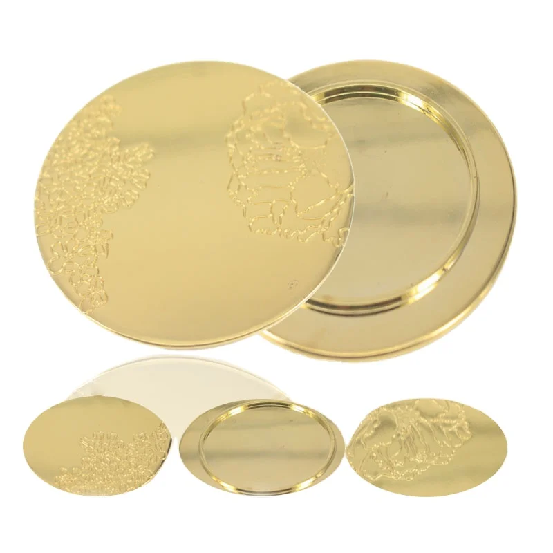 Wholesale all size Zinc Alloy gold candle jar with metal lid