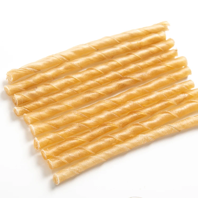 Natural color rawhide pressed roll sticks dog chew manufacturer