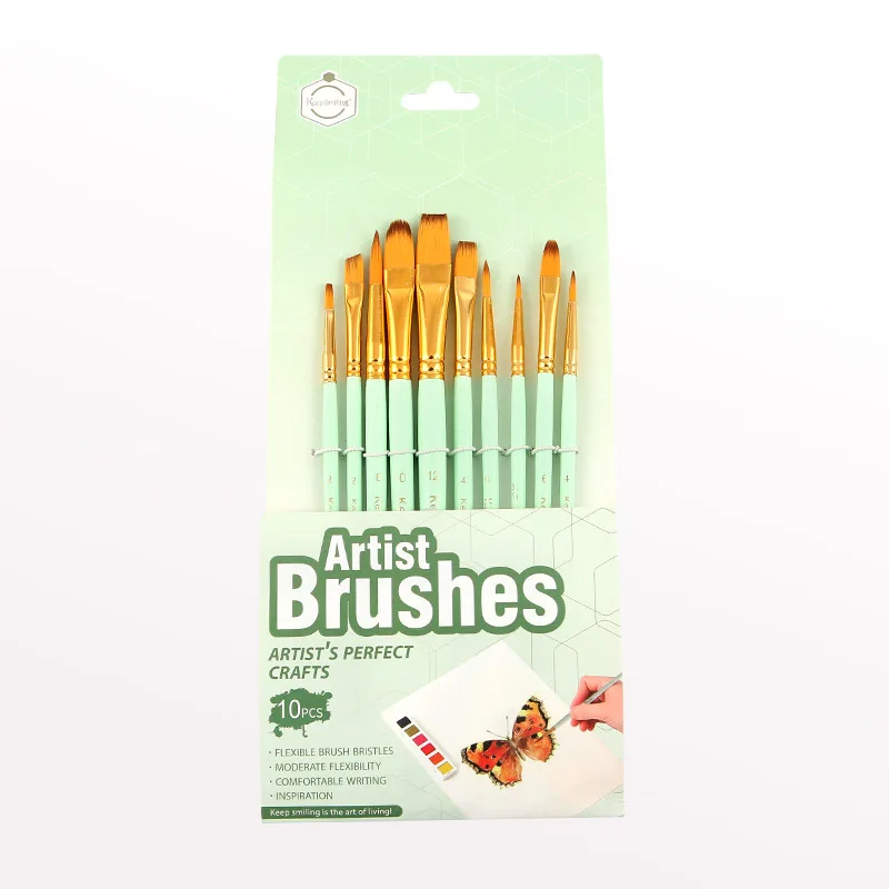 10 acrylic paint pens, watercolor painting brushes, board brushes, oil painting pigments, painting sets, wolf hair hook pens