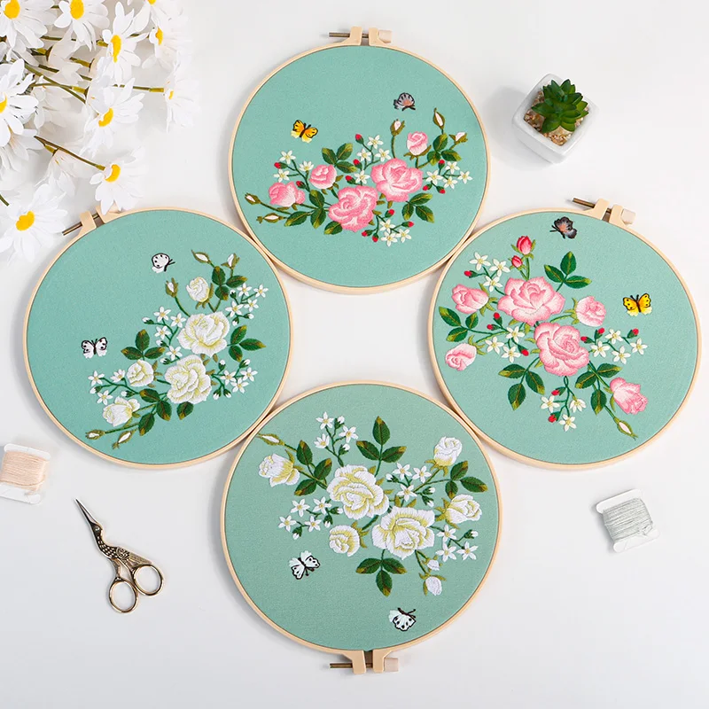 DIY cross stitch kits chinese Handmade Sewing Embroidery Kit for Adults Folk Flower Embroidery Kits