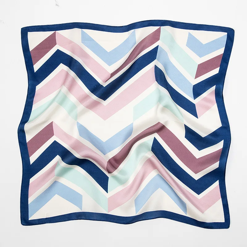 
Amazon Hot Sale Digital Print Sqaure Silk Scarf Stain Neck Scarves 90*90 