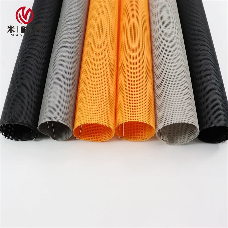 Manufacturer Colorful PVC Coated Polyester Mesh Fabric