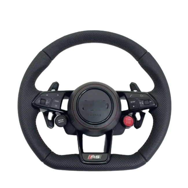 For Audi high quality leather real steering wheel racing style sport high performance RS7 RS3 RS4 RS5 RS6 S8 Q3 Q5 A4 A5