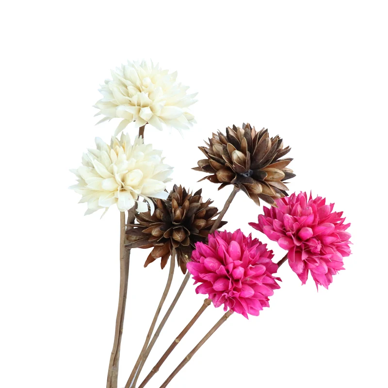 Newest Winter Collection Natural Dried Yulan Ball for Valentines Day Bride Bouquet Birthday Party wholesale moss