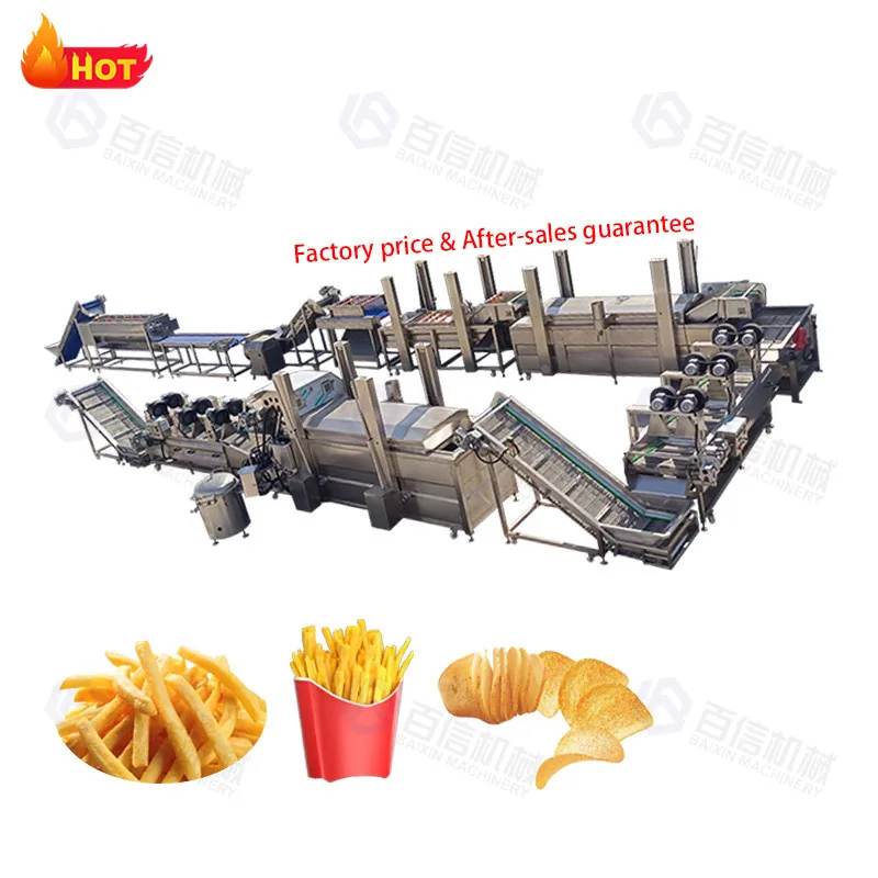 Baixin 100-500Kg/H Full Automatic Frozen French Fries Potato Chips Processing Machine Production Line Factory Price