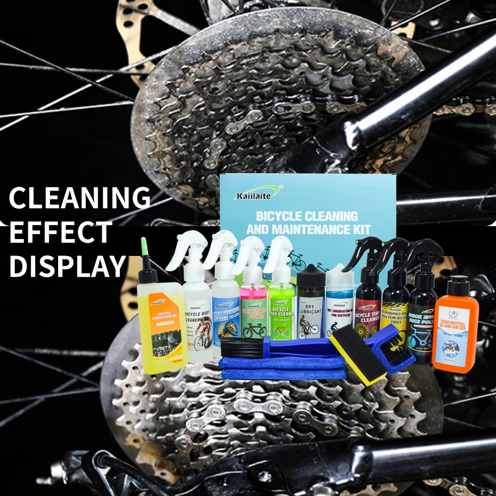 Easy-to-Carry Bicycle Chain Oil and Cleaner Dry Rust Resistant with a Variety of Bike Tools