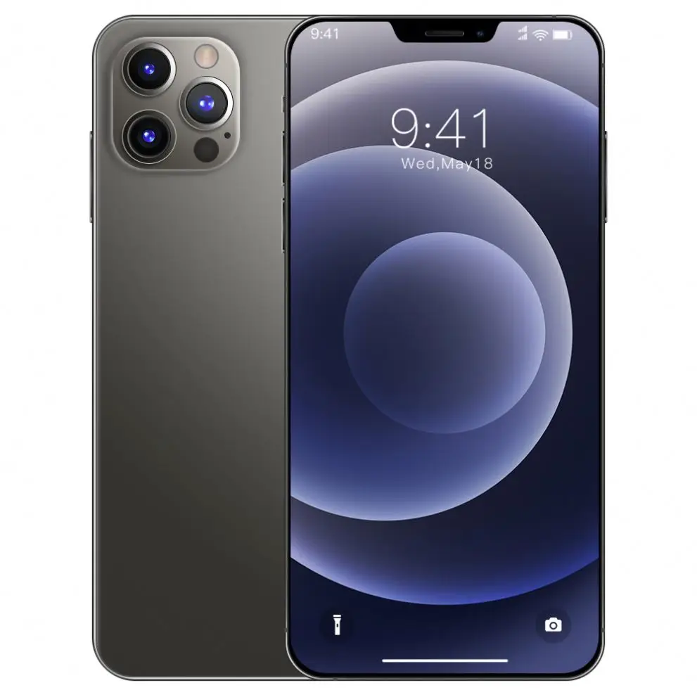 Wholesale   I12 Pro Max High-Definition 6.7Inch Face Recognition Smartphone 12GB+512GB Long Standby Time Android Mobile Phone