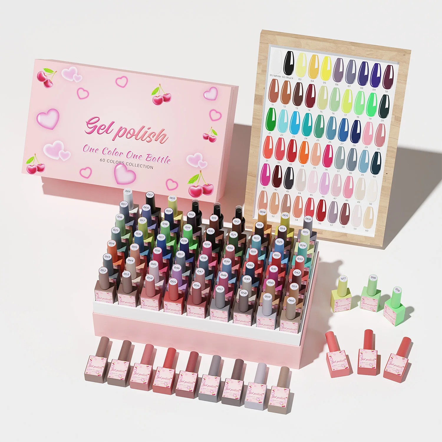 60 colors OEM Custom Logo Gel Polish UV Led Soak Off 3 in 1 Gel Polish Wholesale Nail Polish set