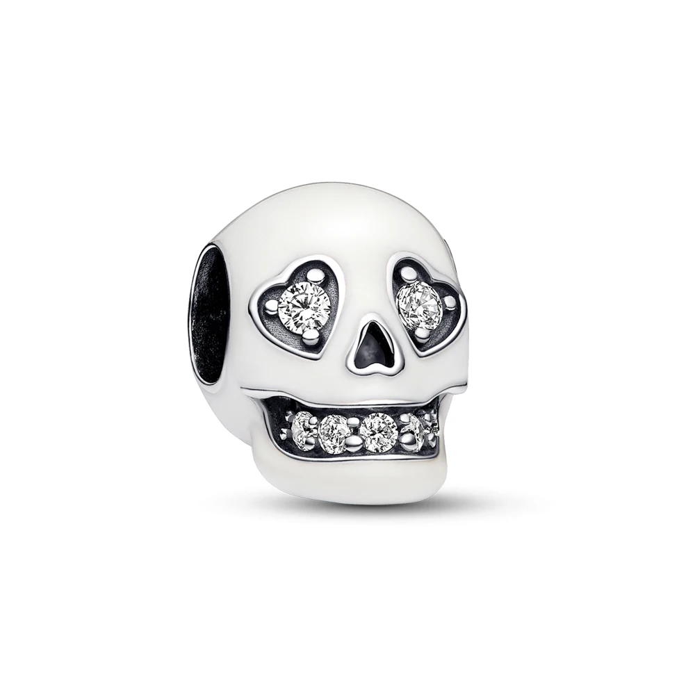 Silver skull styling Halloween series Wholesale Charm Pendant suitable for holiday gift bracelet necklace ladies jewelry making