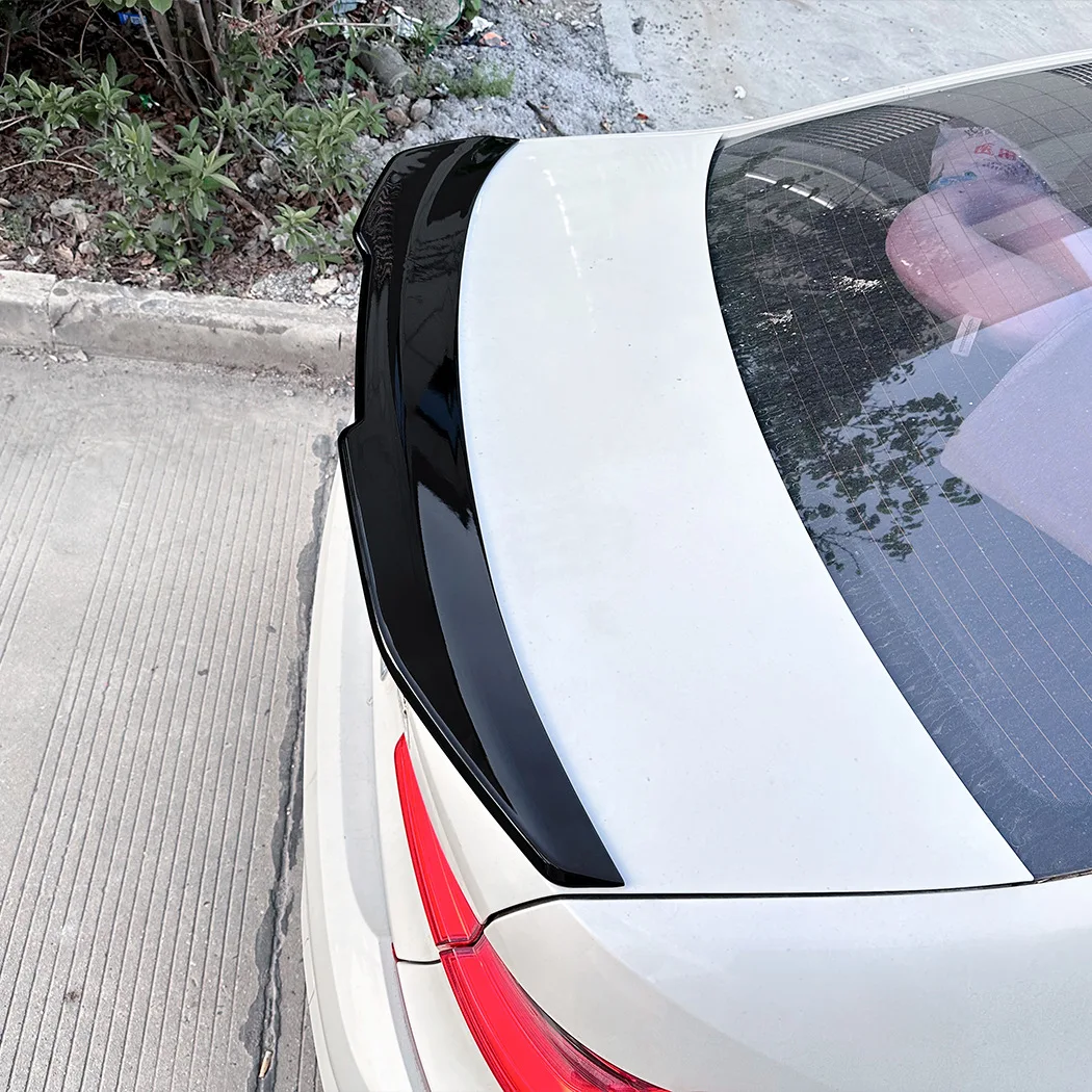 Hot Style Real Dry Carbon Fiber Rear Spoiler Wing universal trunk spoiler for cars For BMW 3 Series G20 2019-UP
