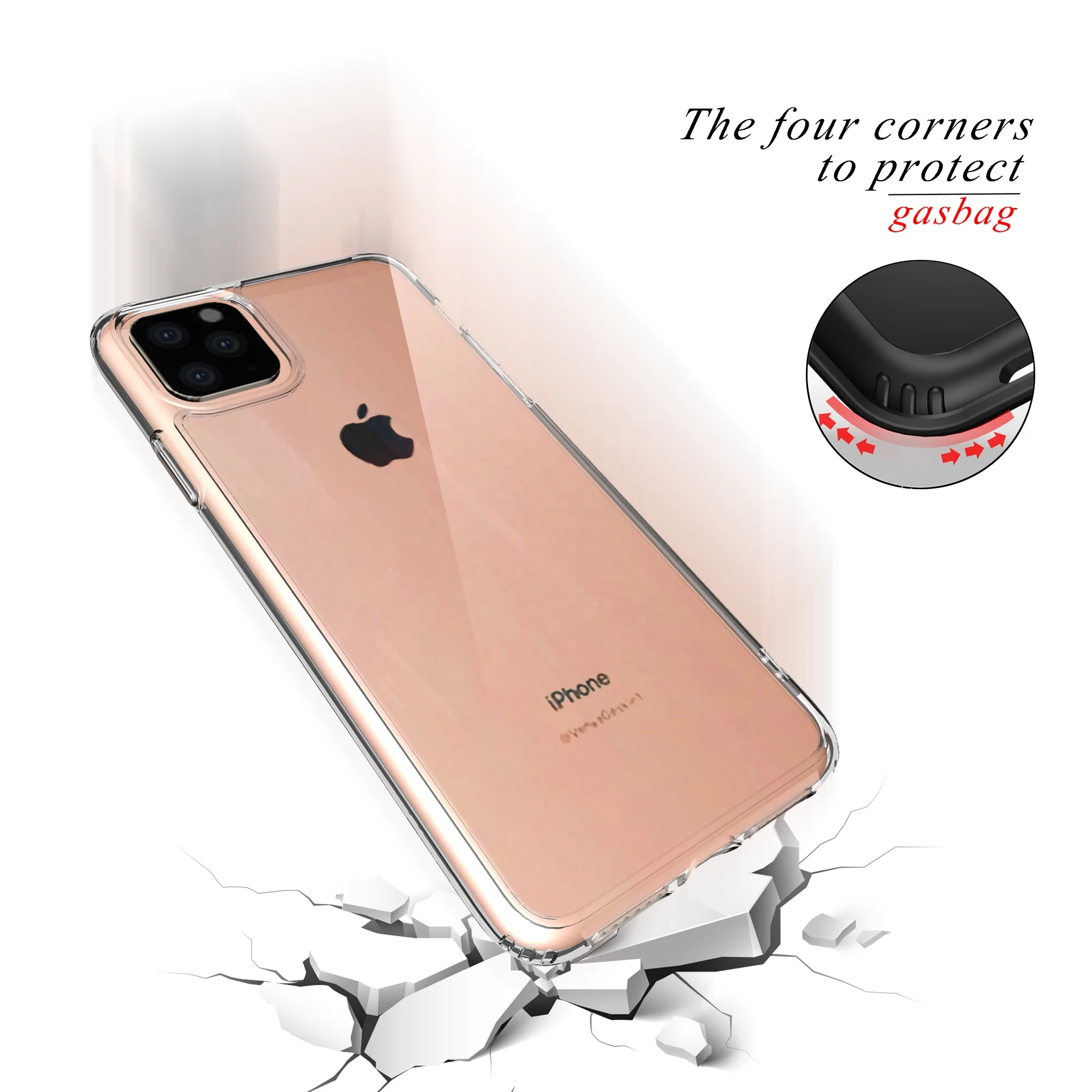 Прозрачный стеклянный чехол для телефона D9element на заказ дизайнерский чистый сотового IPhone 11