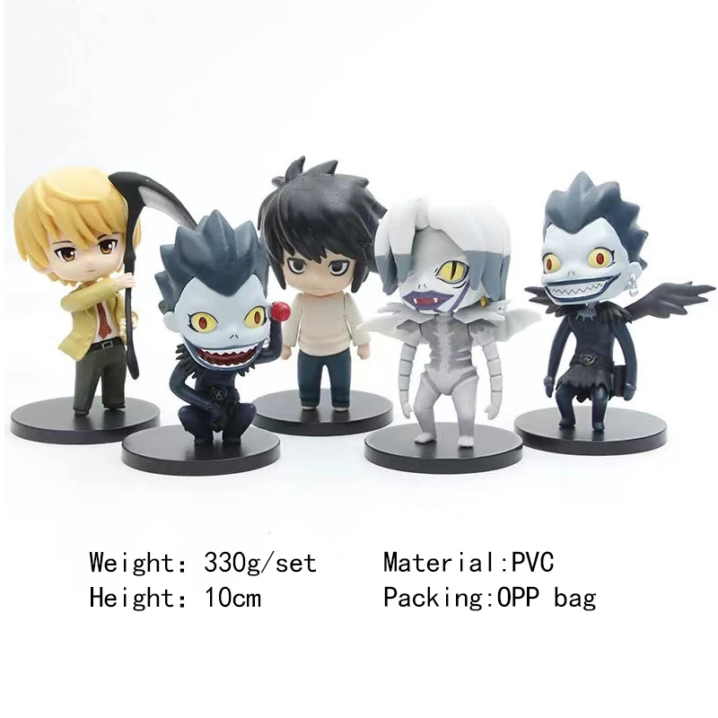 Wholesale 5 pcs/set Death Notes cosplay PVC statue collection anime character cartoon model toy