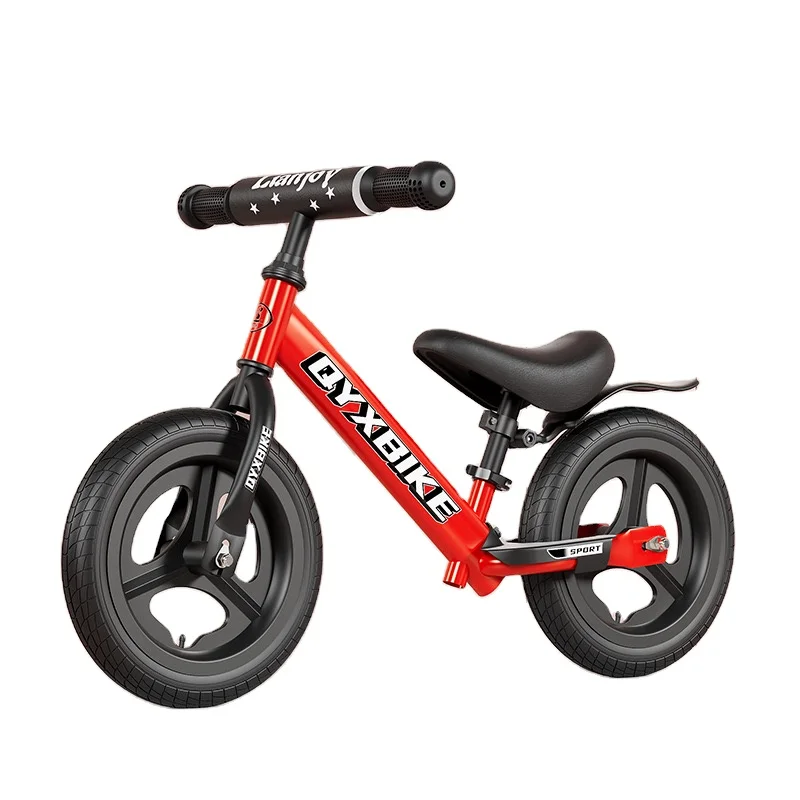 Toddler Baby Gift 12Inches Rubber Tires Aluminium Racing Bikes Boys Girls Bike Children Running Standing Balance Bicycle