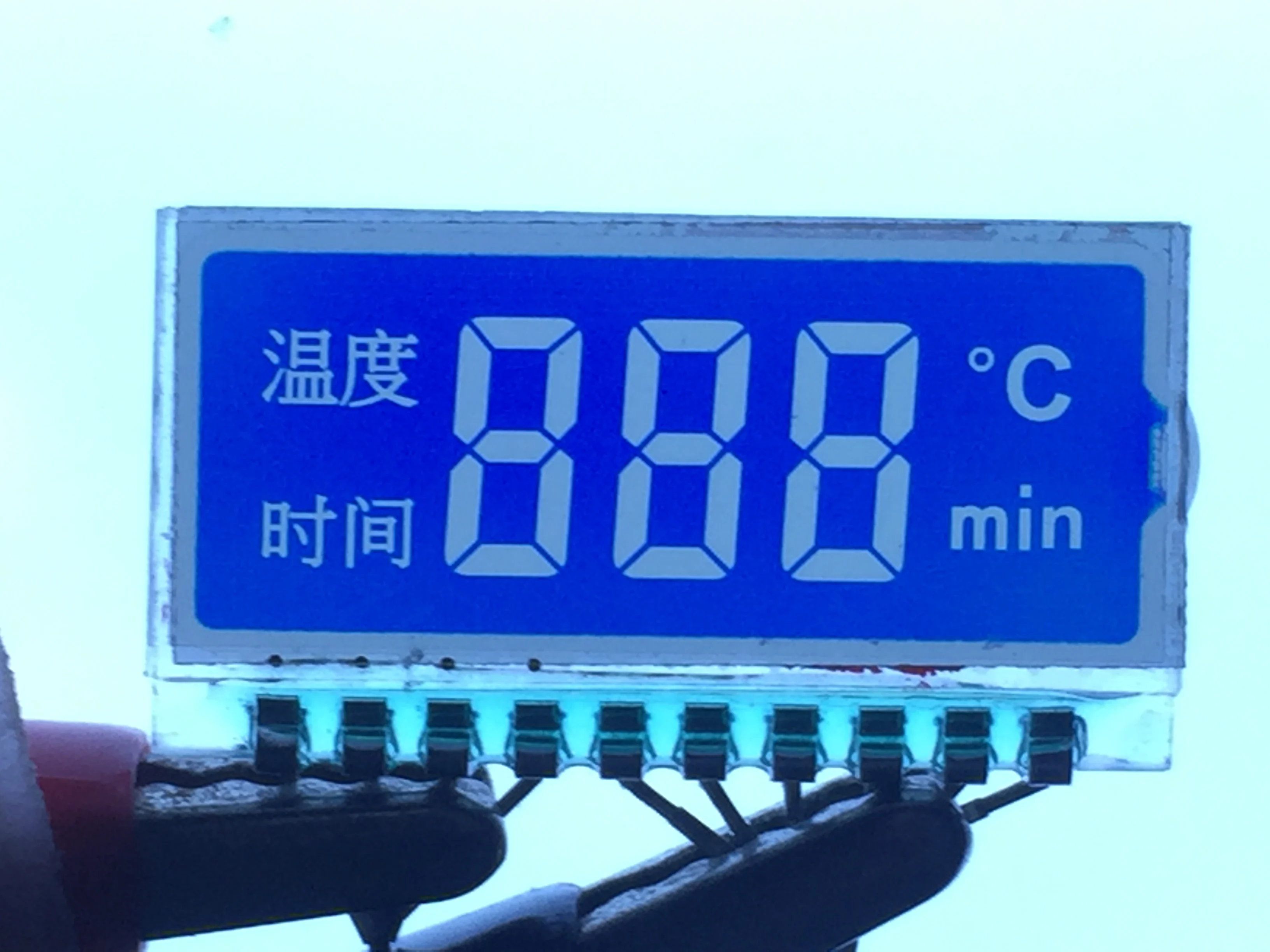 Lcd Manufacturers Custom 7 Segment STN Negative 3-digit Led backlight Lcd Display