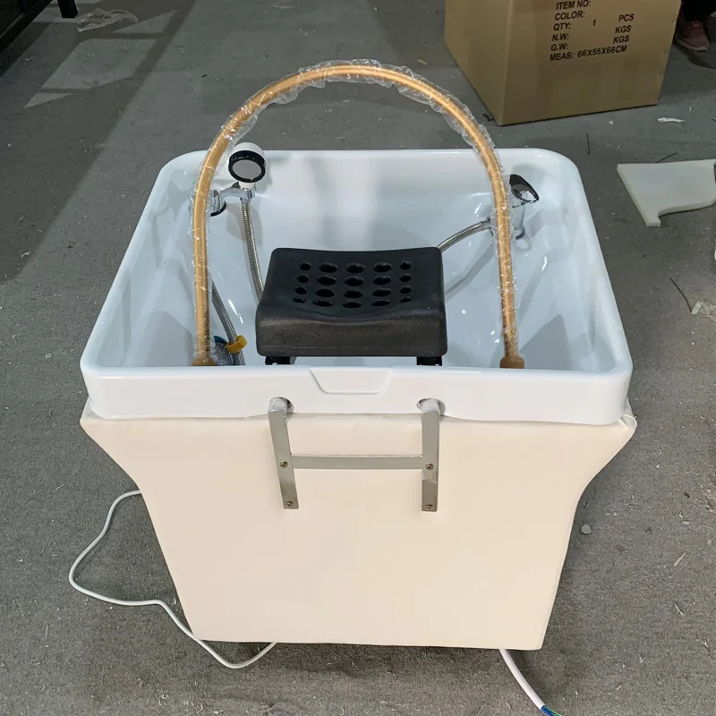 Mobile Portable Shampoo Plastic Bowl With Water Tank Hair Black Basin And Styling Appliances Without Bed For Beauty Salon Use