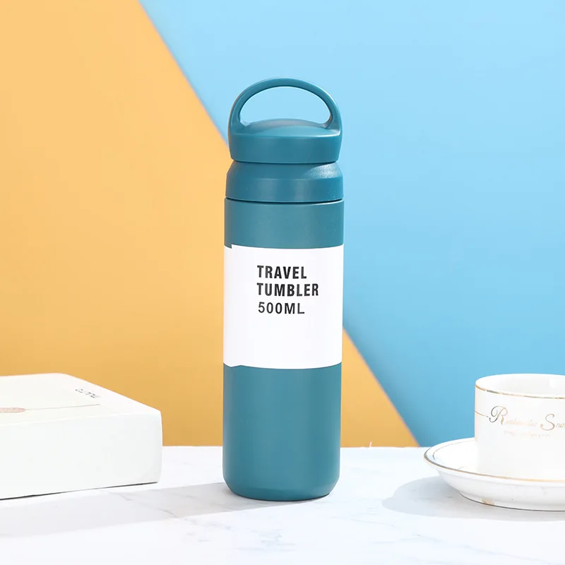 Custom logo sealed leak proof 304 stainless steel thermos cup vacuum coffee cup with handles