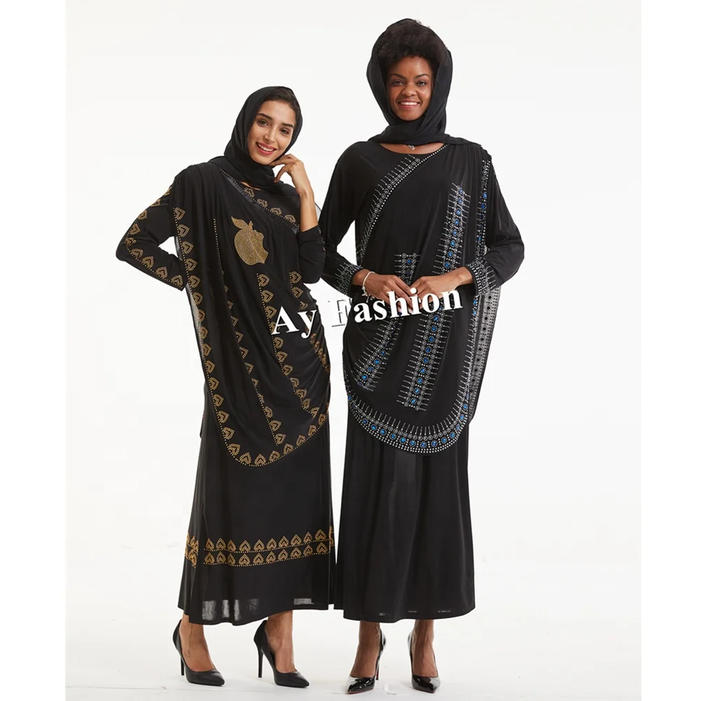 Embroidered Maxi Beautiful Islamic Dress Abaya Dubai Arabic Women Clothing