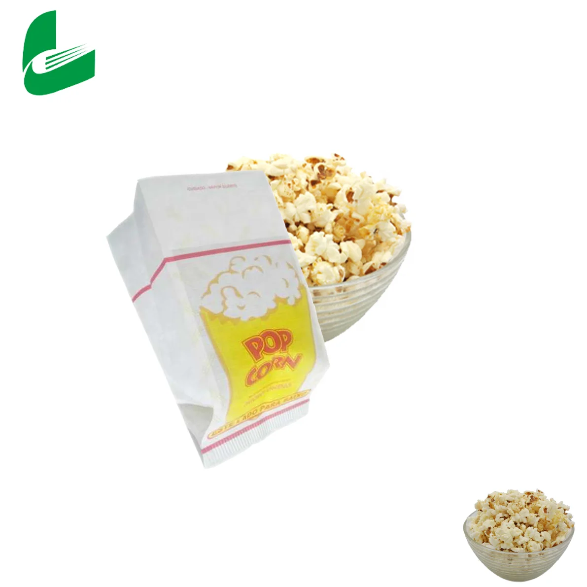 Huafeng logo customized  kraft microwave popcorn paper bag for food packaging