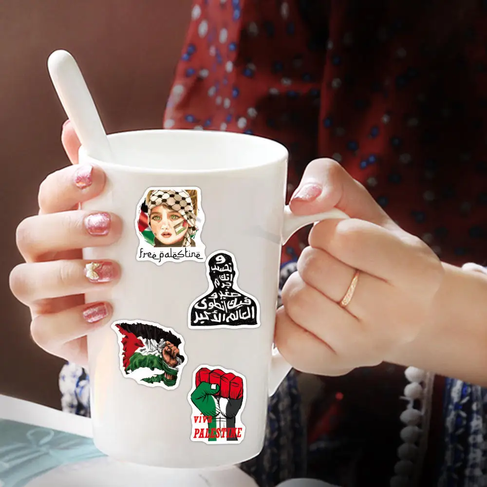 Cheap Price Customized Stickers PVC Waterproof Pattern Palestine Car Sticker Palestine Flag Stickers