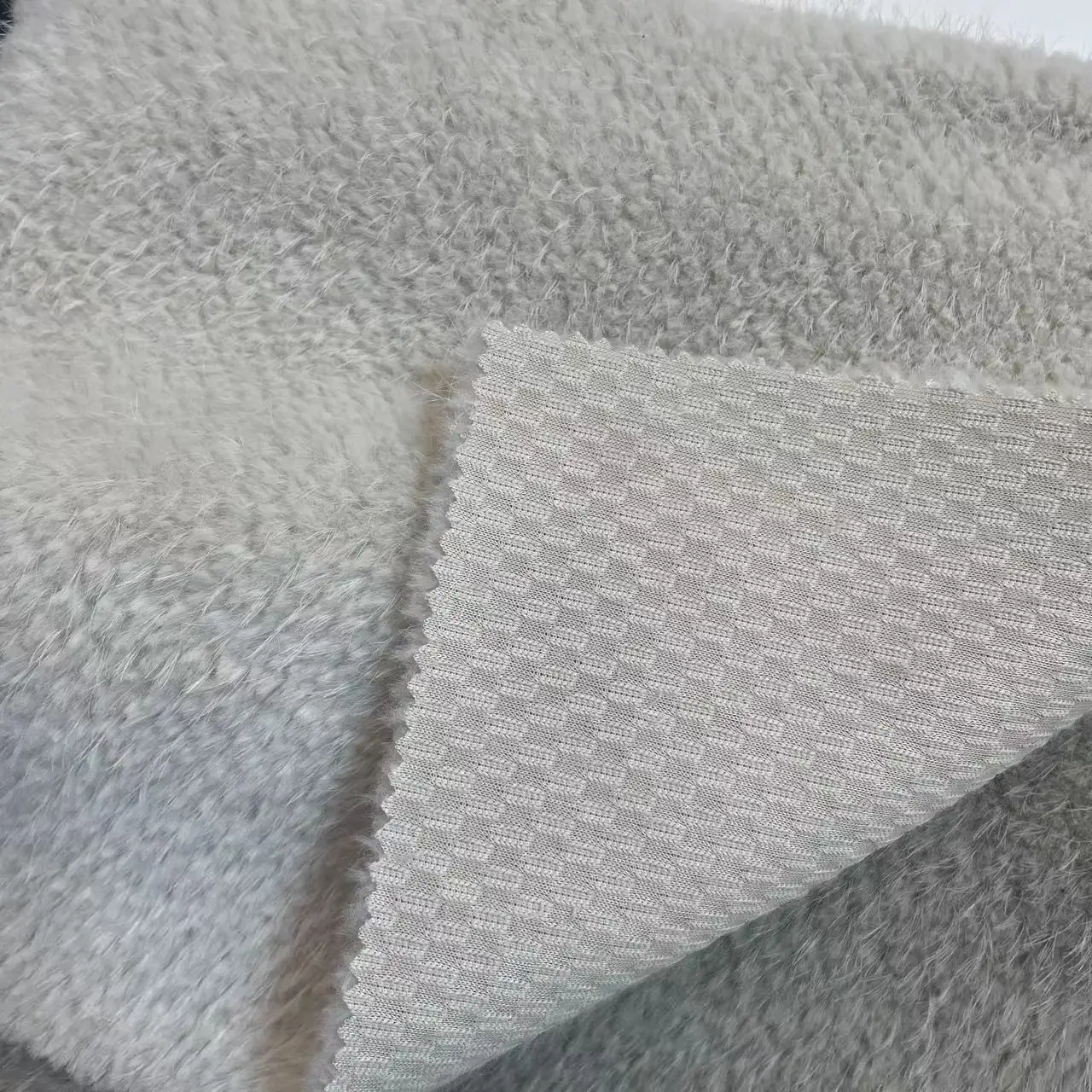 10-15cm 750gsm 162cm Long Hair Danish Mink Wheat Ear Mink Imitation Mink Plush Clothing Fabric