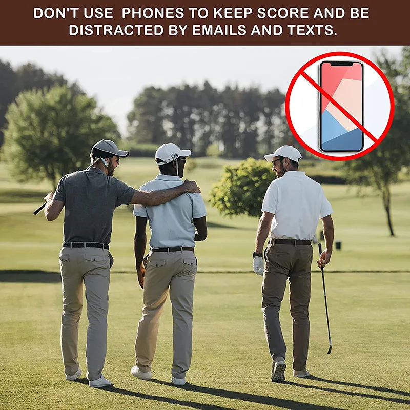 Refillable Golf Scorecard Book Cover Leather Golf Yardage Book Scorecard Holder