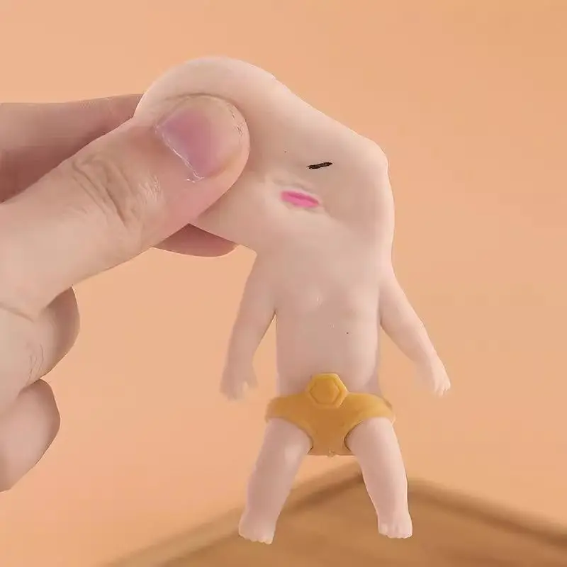 Wholesale OEM TPR material wimpy kid shape fill with sand decompress toys ,strong stretch squeeze fidget toys