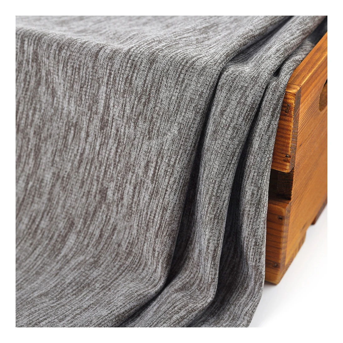 Factory Direct Supply Mesh Polka Dot Melange Gray Sportswear T-Shirt Fabric Knitted Dry Wicking Fabric Outdoor Outdoor Wear