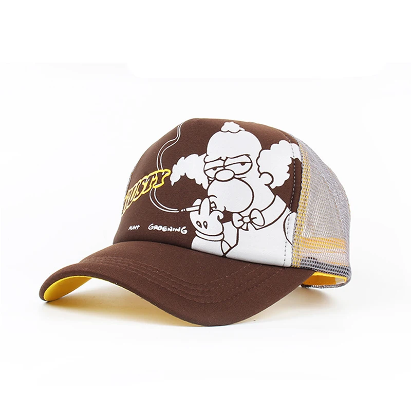 polyester foam caps full printing character hat cartoon trucker caps