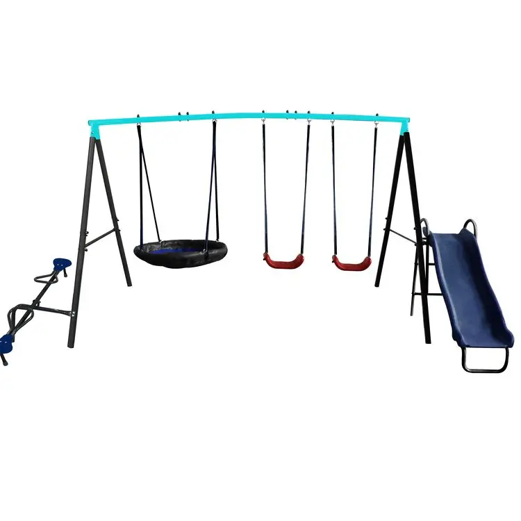 
TUV Certification Factory Direct Sale Outdoor Commercial Play Ground Baby Swing Set For Easy Assembly 