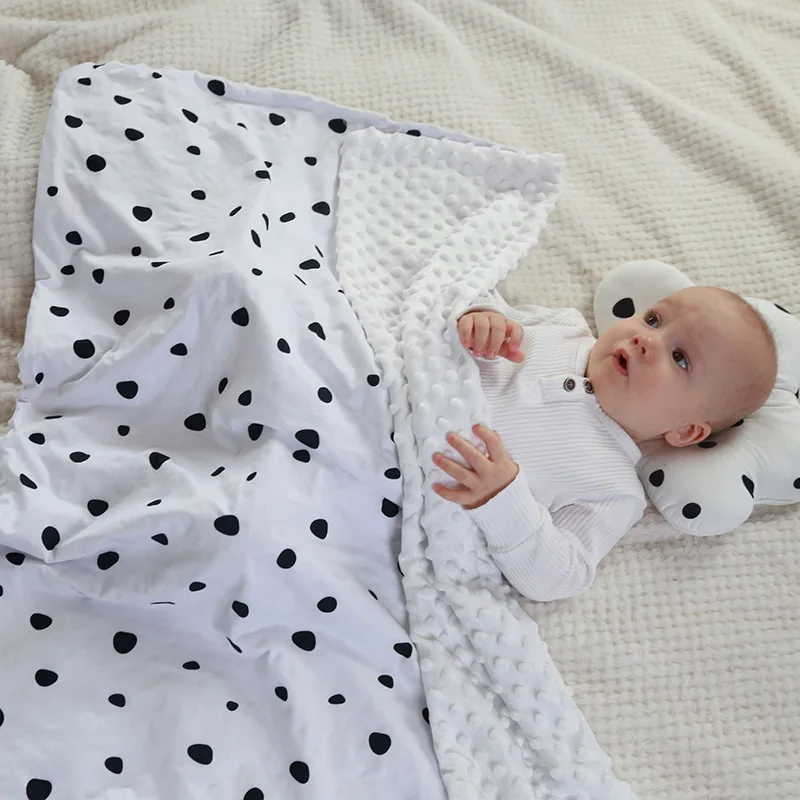 New baby blanket 3D touch milk silk soft skin-friendly breathable double-layer siesta baby air-conditioning blanket