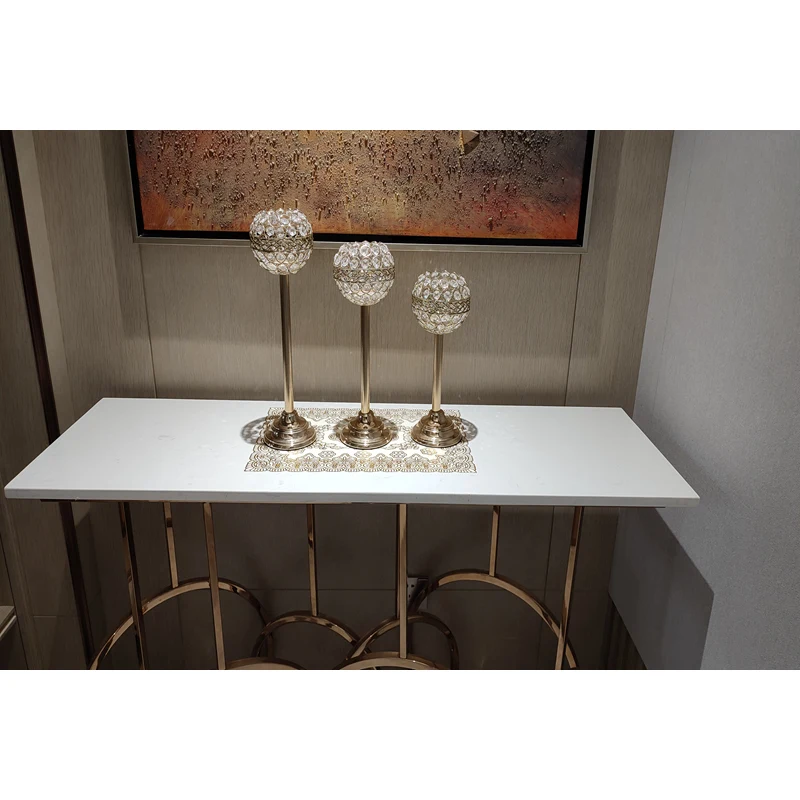2022 Foshan Modern HBA Interior Design Console Table with Marble Top