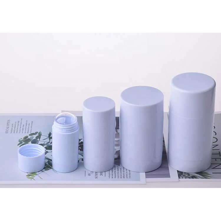 White 15g 30g 50g 75g empty deodorant container stick plastic deodorant stick container packaging 75g eco friendly