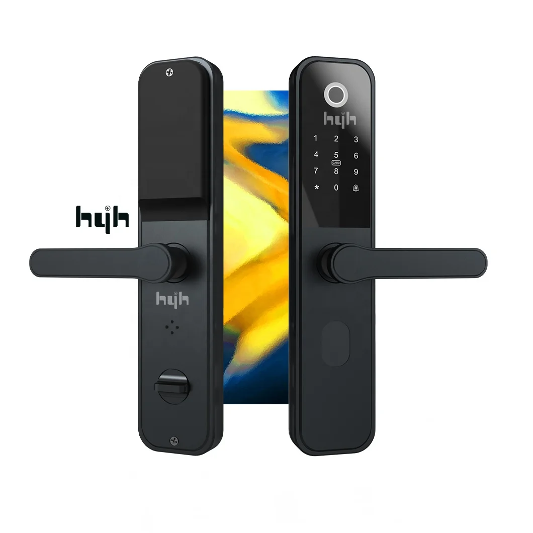 Guangdong-hyh Hardware Fingerprint TTlock App Hand Smart Door Lock Rfid With Key Best Sell Security Keyless Smart Life Door Lock