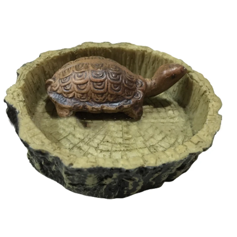 Crawler Pet Feeder Bowl Basin Resin Non-toxic Food Water Pot Reptile Turtle Tortoise Scorpion Lizard Crabs Pets Supplies