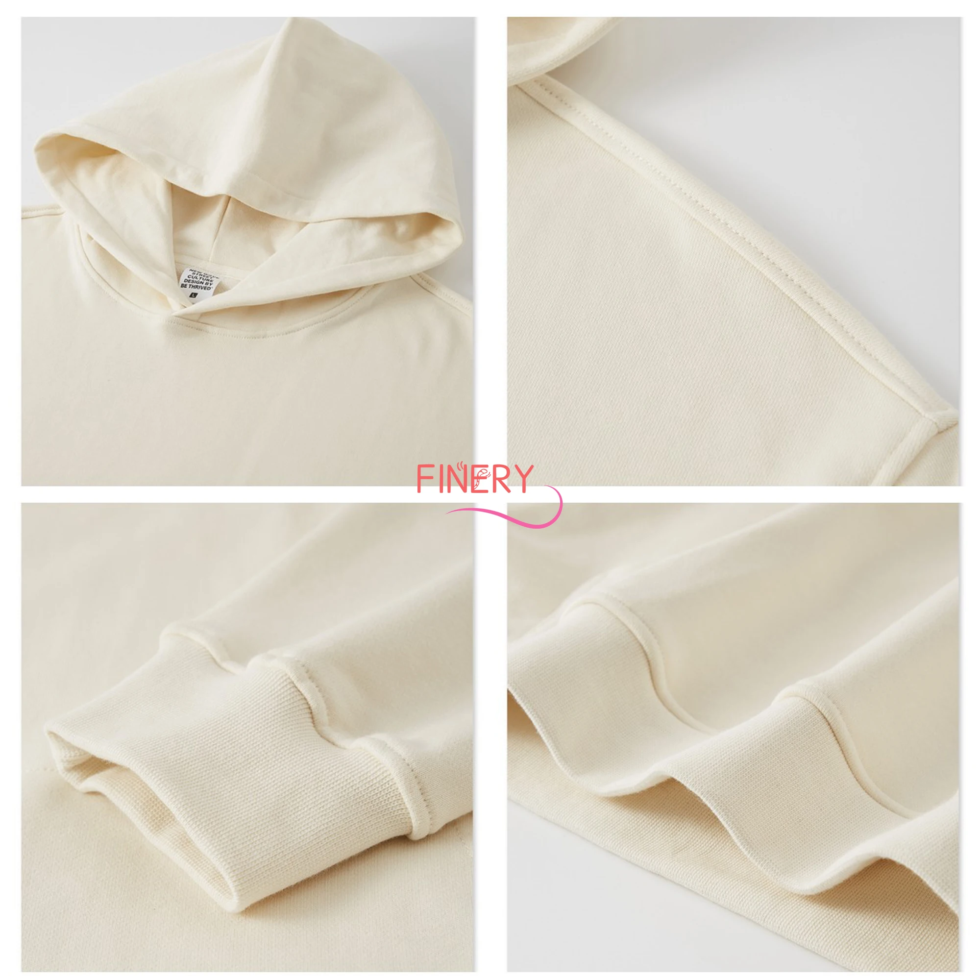 Wholesale Luxury Quality Heavyweight 400G 85%Cotton 15%Cotton Custom Fashion Designer Essentials Blank Over Size Hoodie Unisex