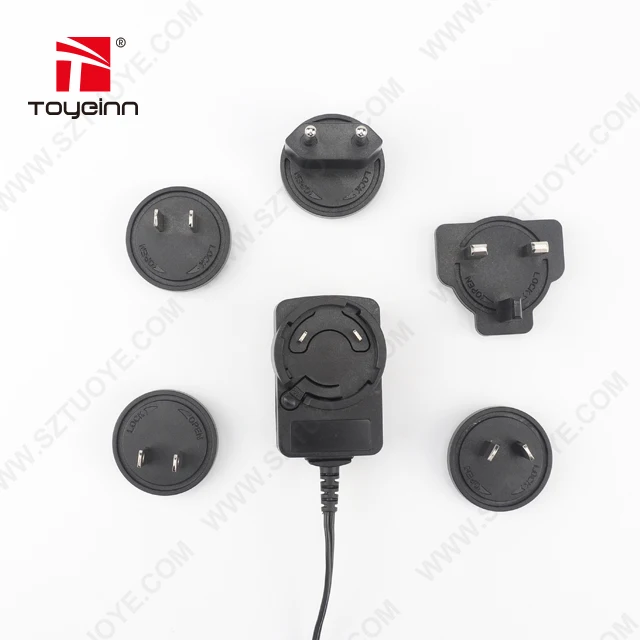 Multi plug 5v 100ma power adapter interchangeable with dc tip 3.5*1.35*10mm ERP RoHS CE approved
