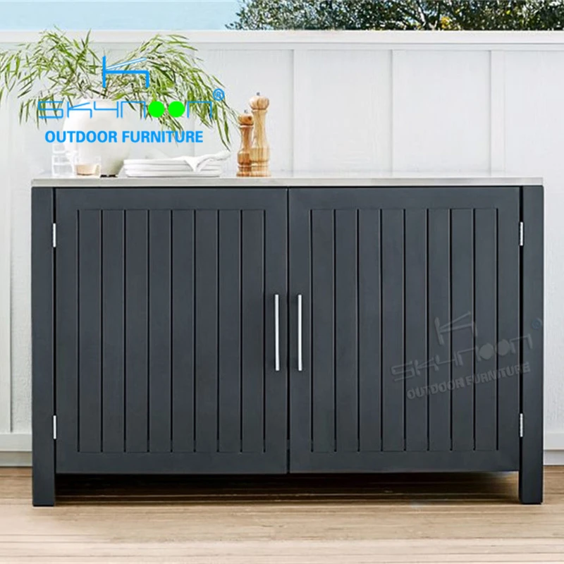 Best selling outdoor kitchen cabinet Wholesaler Luxury garden cabinet Factory Supply aluminum garden cabinet(45005)
