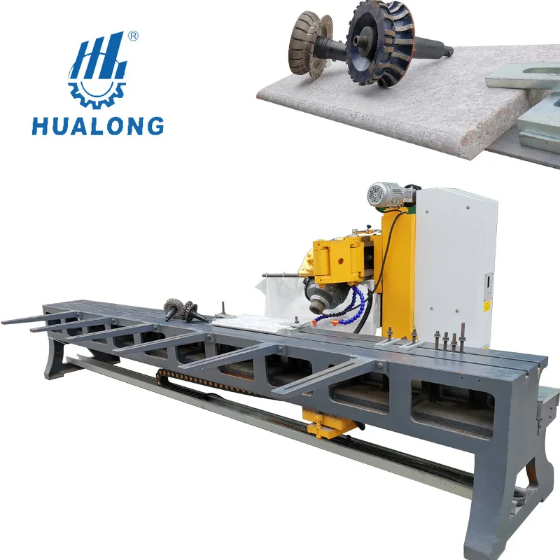 Hualong; Машин Hls-3800 гранит мрамор кварцевые супер белая стеклянная бутылка каменной кромки под углом 45 градусов кромкострогальный станок для резки профилирования машина для резки