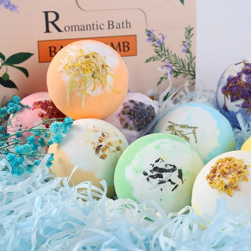 Hot Selling Christmas Gift Set Bath Bomb Custom Packaging Luxury Spa Bath Bombs Bath Ball Bombs Set